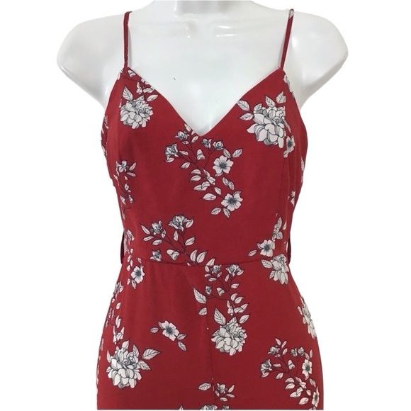 Guess Floral Split Leg Jumpsuit Size XS NEW - Picture 3 of 6